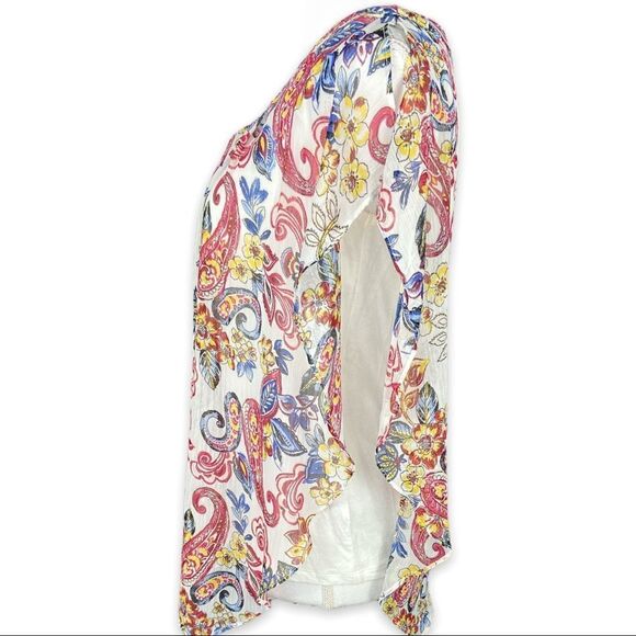 Apt. 9 Floral and Paisley Chiffon Blouse - Picture 6 of 8